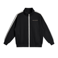 Veste à col montant et bande latérale contrastée