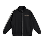 Veste à col montant et bande latérale contrastée