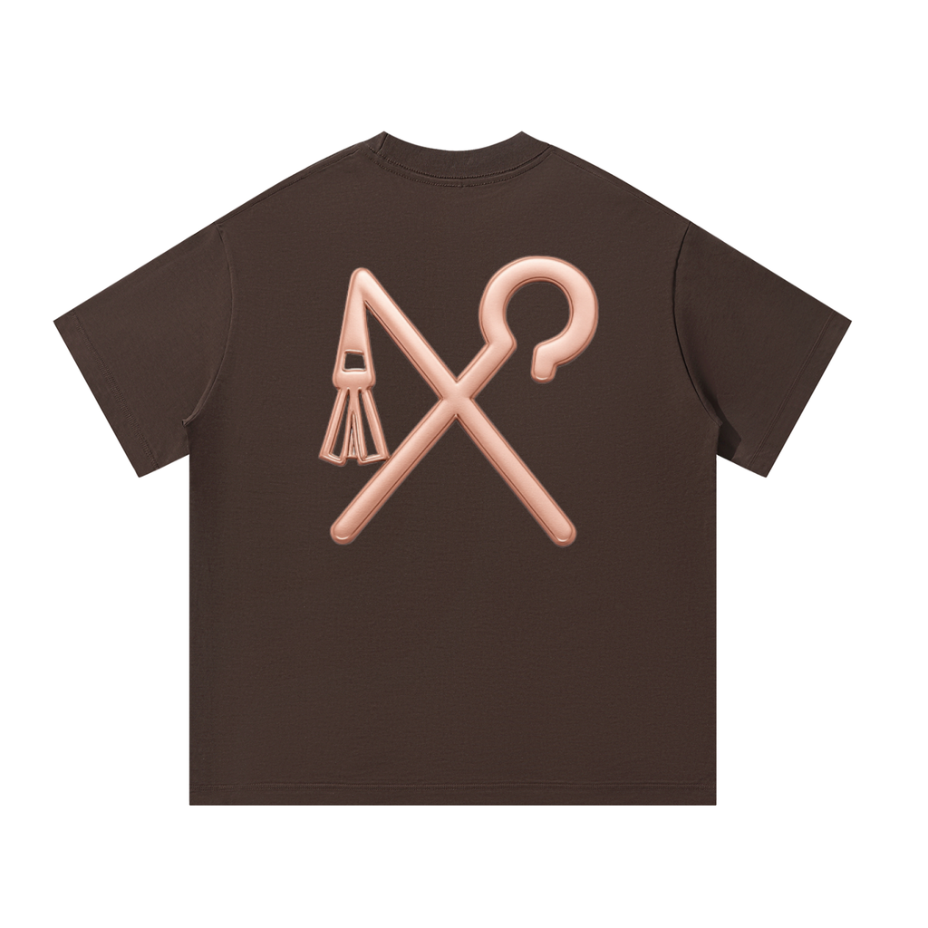 T-shirt unisexe oversize marron