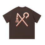 T-shirt unisexe oversize marron