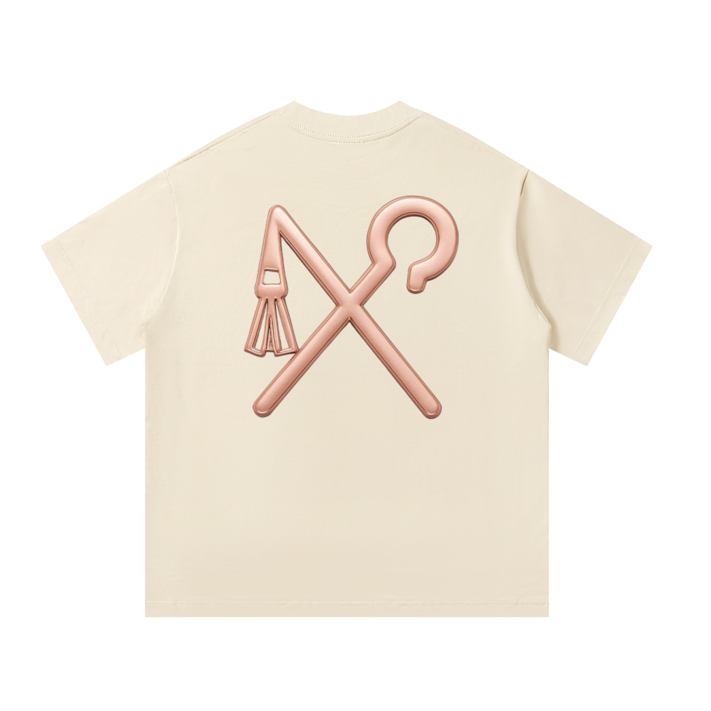 T-shirt unisexe oversize beige