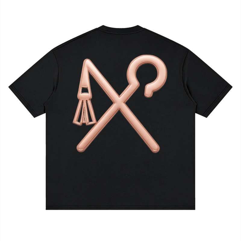 T-shirt streetwear ample à épaules tombantes