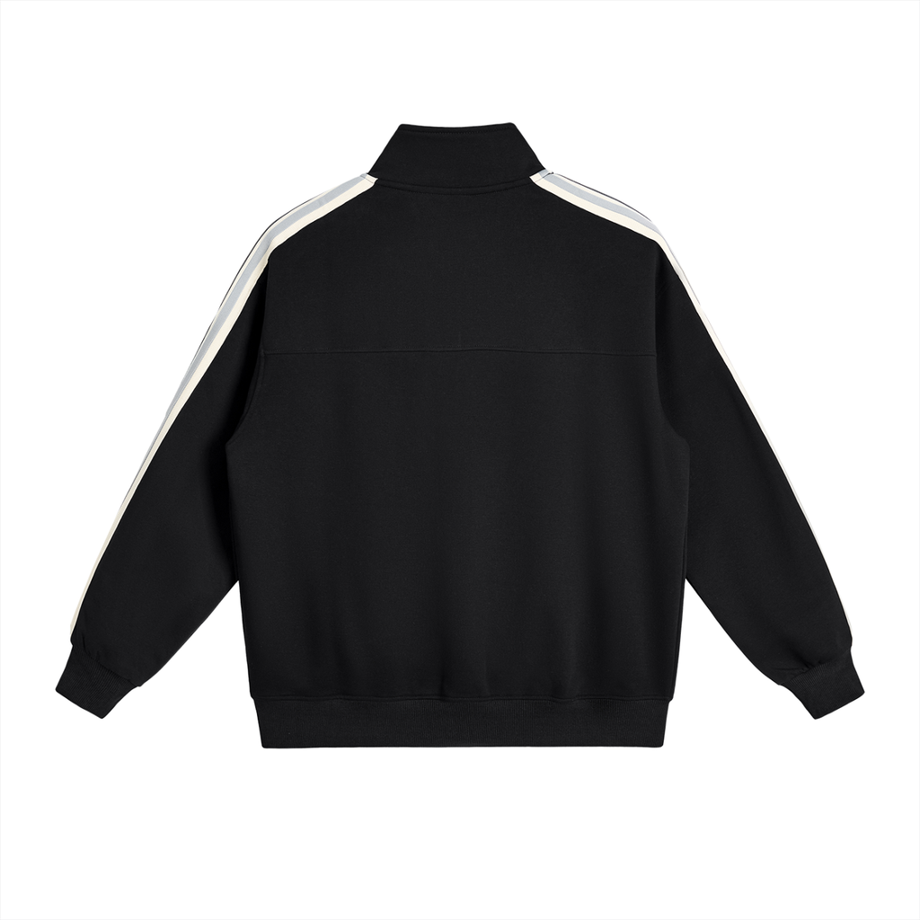 Veste à col montant et bande latérale contrastée