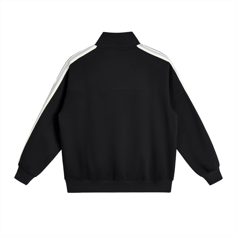 Veste à col montant et bande latérale contrastée